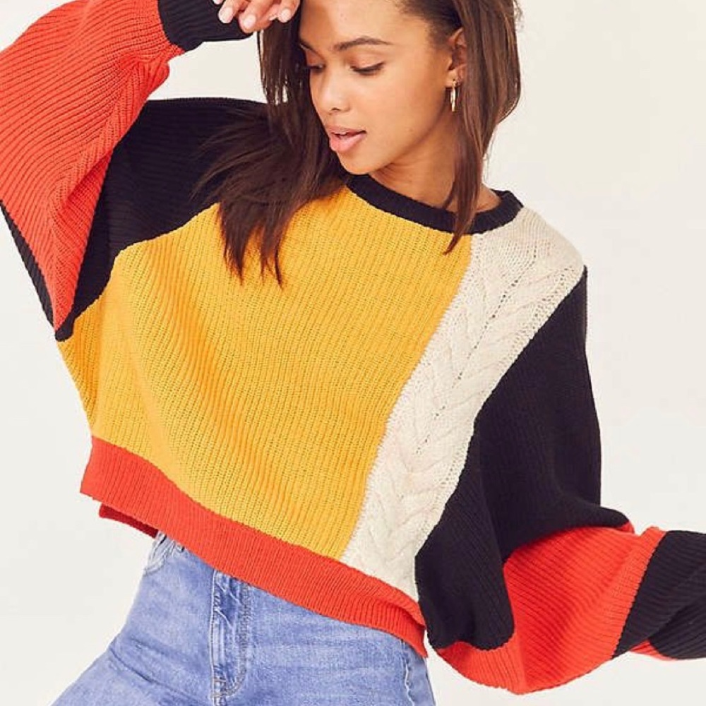 Ecoté Color Block Sweater